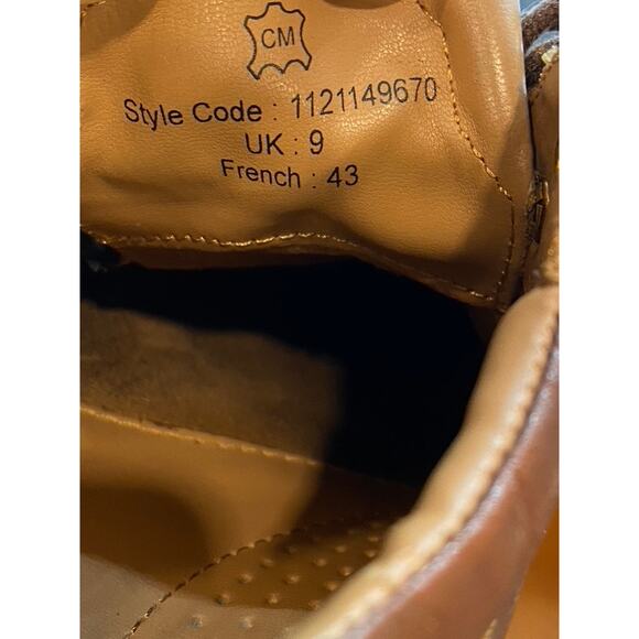 RUOSH Men's Brown Leather Round-Toe Lace-Up Low-Top Loafers SZ UK9 (US10) - Picture 8 of 9